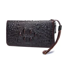 Mens Wallet Genuine Leather Purse Hot Sale Mens Clutch Promotion Alligator Wallet Long Male Purse Multifunctional Clutches