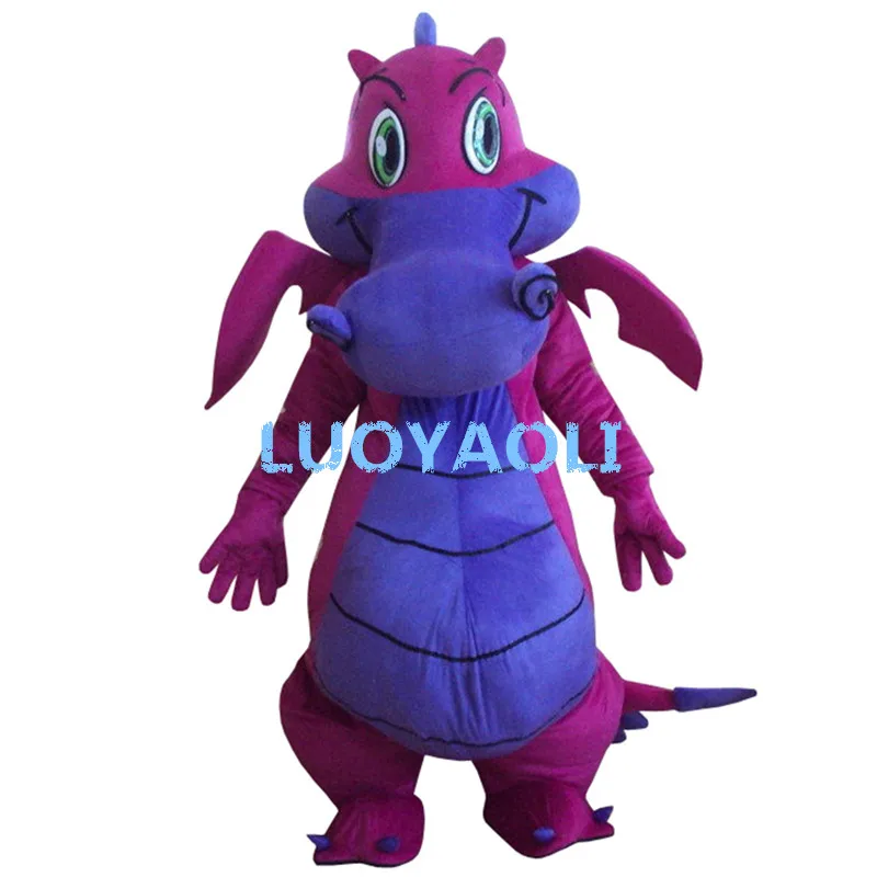 

Professional New Big Purple Dragon Mascot Costume Fancy Dress Adult Size