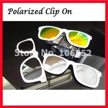 ; набор из 10 шт. C030 очки солнцезащитные очки поляризованные солнечные очки клип на/зеленого/серого цвета, цвет желтый, синий; размеры 34–43 Белое Зеркало