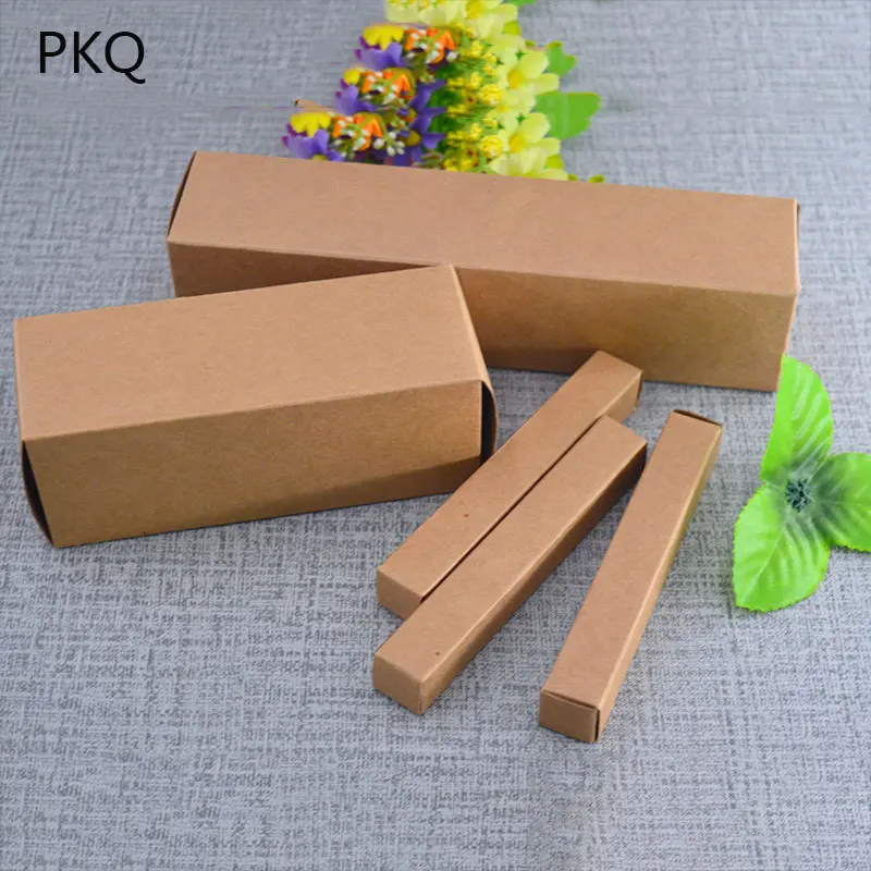 

100pcs Kraft Paper Cosmetics Storage Box DIY Lipstick Perfume Essential Oil Bottle Packaging Boxes valve tubes mask packaging