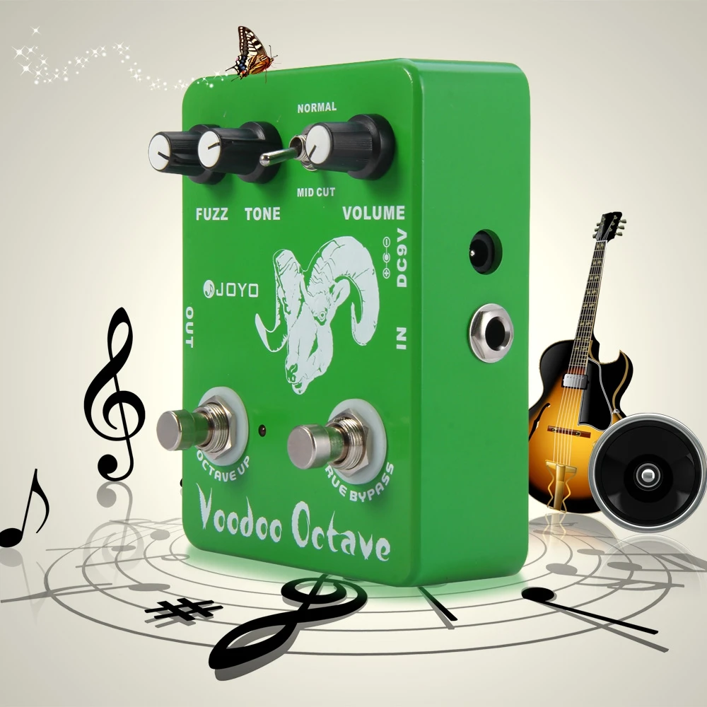 Voodoo Octave Fuzz педаль эффектов для электрогитары настоящий Обход Дизайн бас