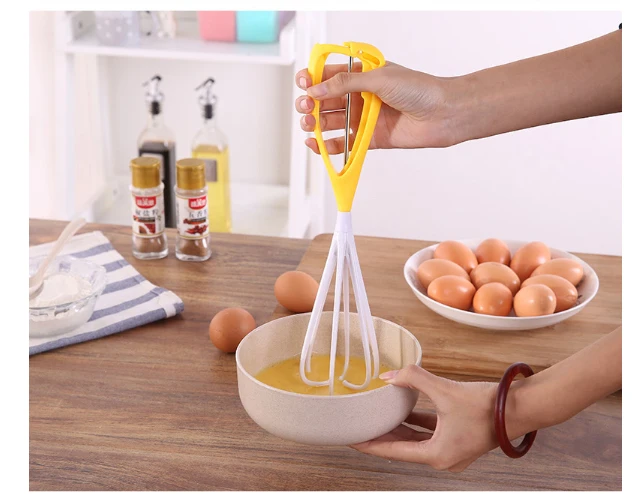 

Eggbeater hand-held household kitchen whisk egg 360D mixer mini mixerPortable handheld whisk Six Claw gear rotation