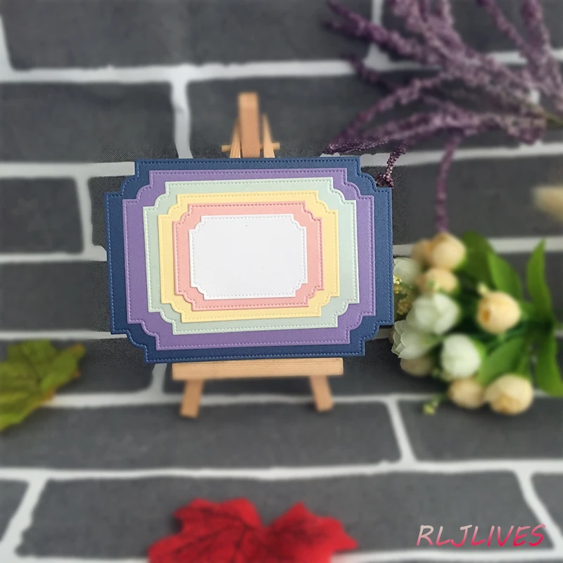 

RLJLIVES Frame Metal Cutting Dies Stencils for DIY Scrapbooking Stamp/photo album Decorative Embossing DIY Paper Cards