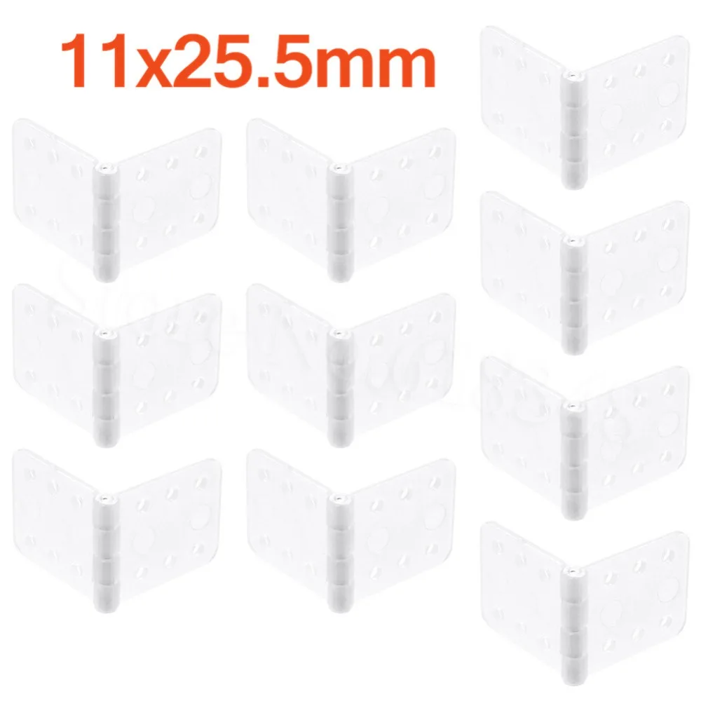 

10x Plastic Pinned Nylon Hinges 11x25.5 mm For RC Airplanes Parts Model Replacement