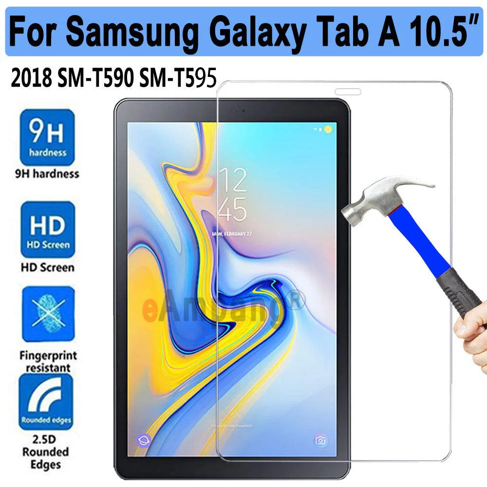 

9H Tempered Glass for Samsung Galaxy Tab A 2018 10.5 Inch SM-T590 SM-T595 SM-T597 Tablet Screen Protector Protective Film Glass