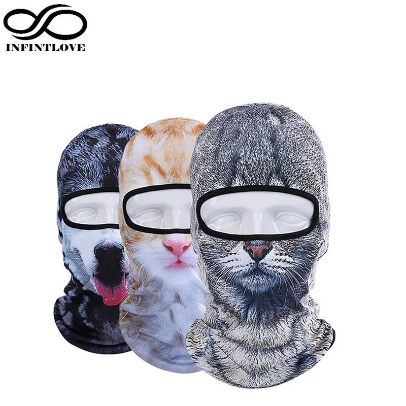 

LUCKYLIANJI 3D Riding Animal Beanie Cycling Balaclava Caps Summer Sun Proof Neck Hood Full Face Facekini Mask Hat