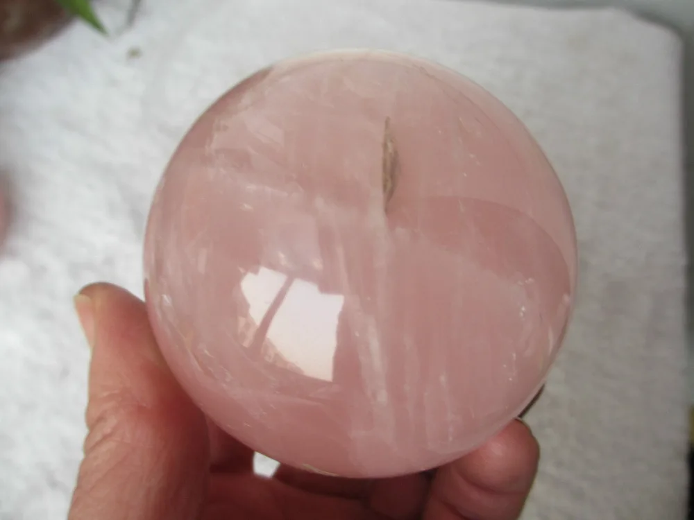 04900 NATURAL PRETTY ROSE QUARTZ CRYSTAL SPHERE BALL | Дом и сад