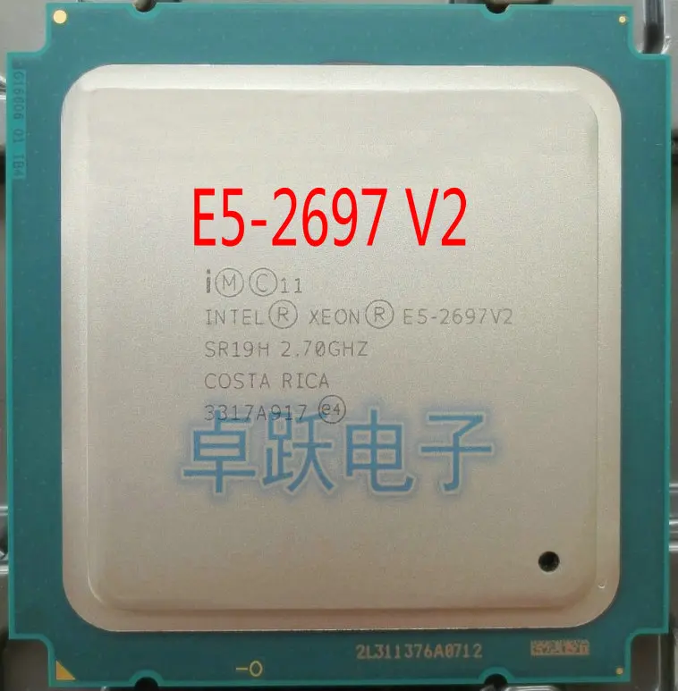 E5-2697V2 Intel Xeon официальная версия E5-2697 V2 12 ядер 2,7 ГГц 30 Мб FCLGA-2011 22NM 130W E5 2697V2 Процессор E5 2697 V2