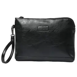 Etonweag 1 черный Искусственная кожа мужские деловые повседневные клатч мобильного телефона сумочка-конверт мешок 28*21*1 см