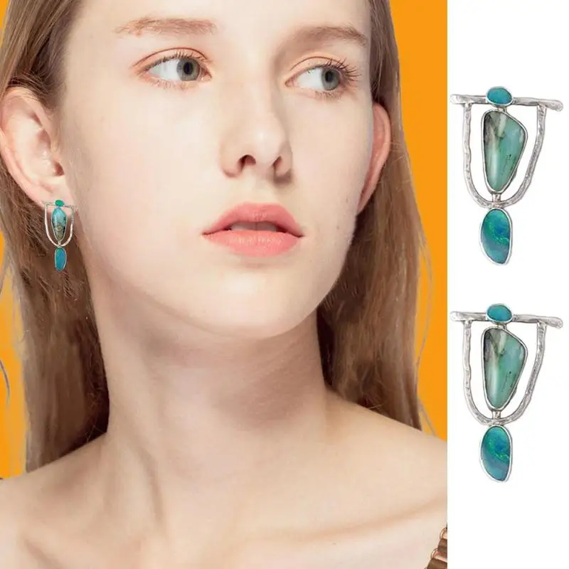 Indian-Nationl-Personality-Natural-Dangle-Drop-Earrings-Resin-Stone-Boho-Ethnic-Vintage-Hanging-Earrings-for-Women