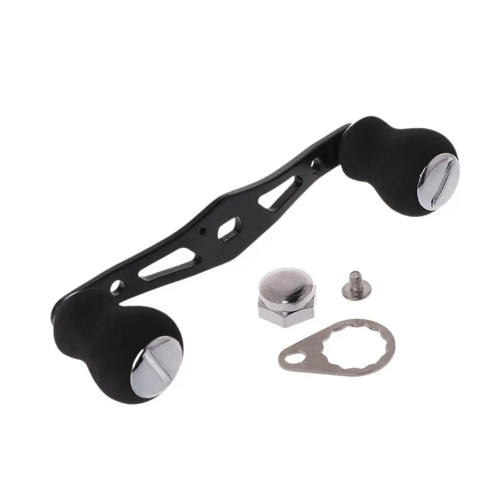 

Fishing Handle Reel Double Knob Replacement Baitcasting Accessory Aluminum Alloy