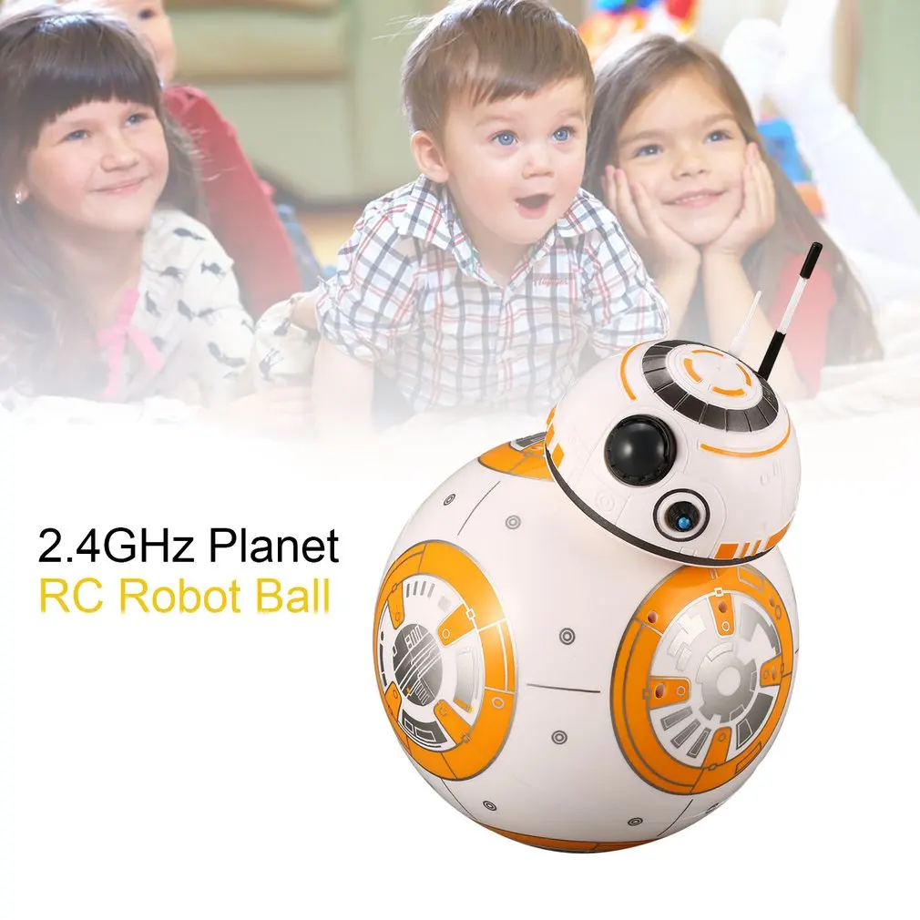 BB-8, 2,4 ГГц, Интеллектуальный робот-мяч для раннего образования, Радиоуправляемый, дистанционное управление, планета, мальчик со звуком, Звездные войны, игрушка для детей
