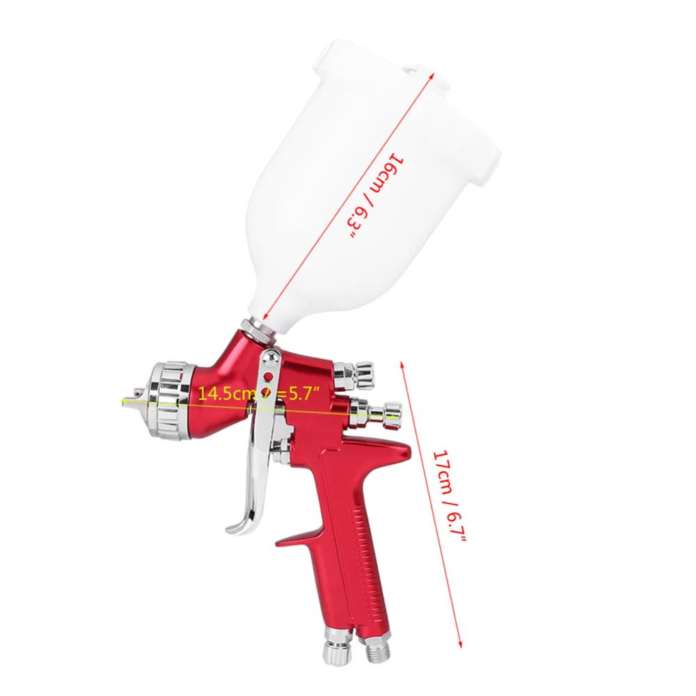 Автомобильный пистолет для окрашивания краски 1,3 мм, сопло 600CC, автомобильная гравитационная подача HVLP, профессиональный Краскораспылитель из нержавеющей стали