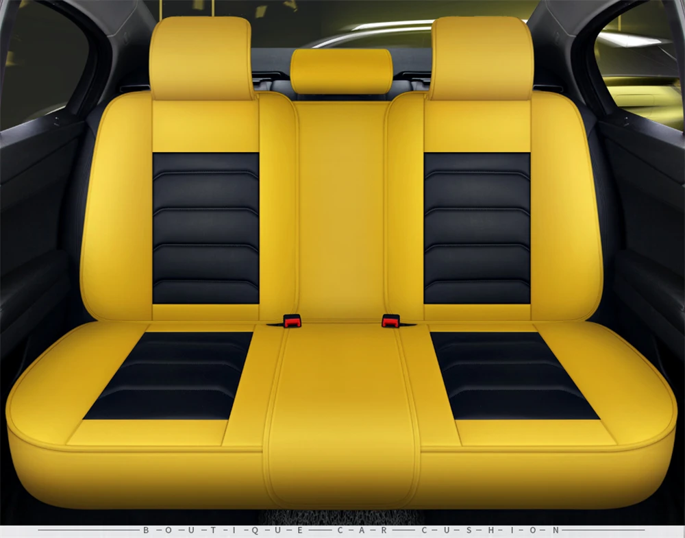 Чехол для сиденья автомобиля,(спереди+ сзади) универсальная подушка для сиденья, Старший кожа, в стиле спортивного автомобиля, автомобиль-Стайлинг для седан SUV