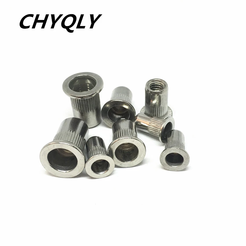 100Pcs//Lot M5 Stainless Steel Metric thread Rivet Nut Rivnut Inserts Nut