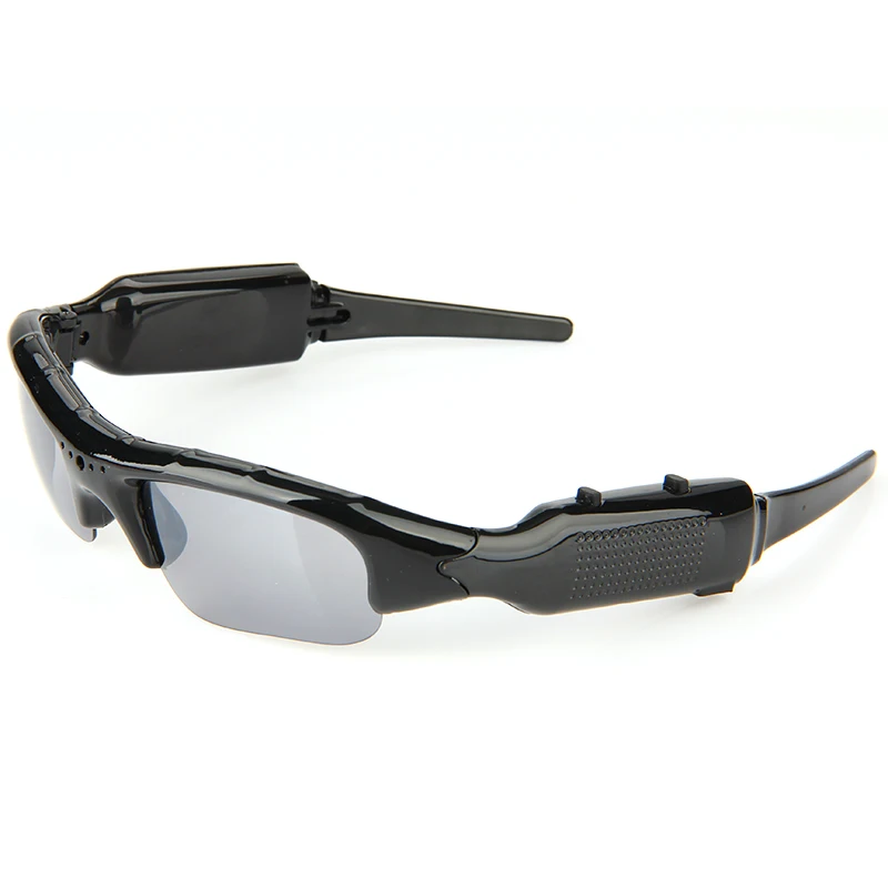ET носимая спортивная видеокамера перезаряжаемые солнцезащитные очки камера Велоспорт бег солнцезащитные очки видео рекордер для активного отдыха - Цвет: Black
