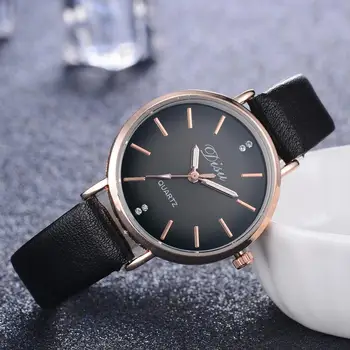 

REBIRTH Womens Watches Luxury Dress Relojes Brand Women Elegant Quartz Wristwatch Mujer Pu Leather Watch Feminino Montre Saati