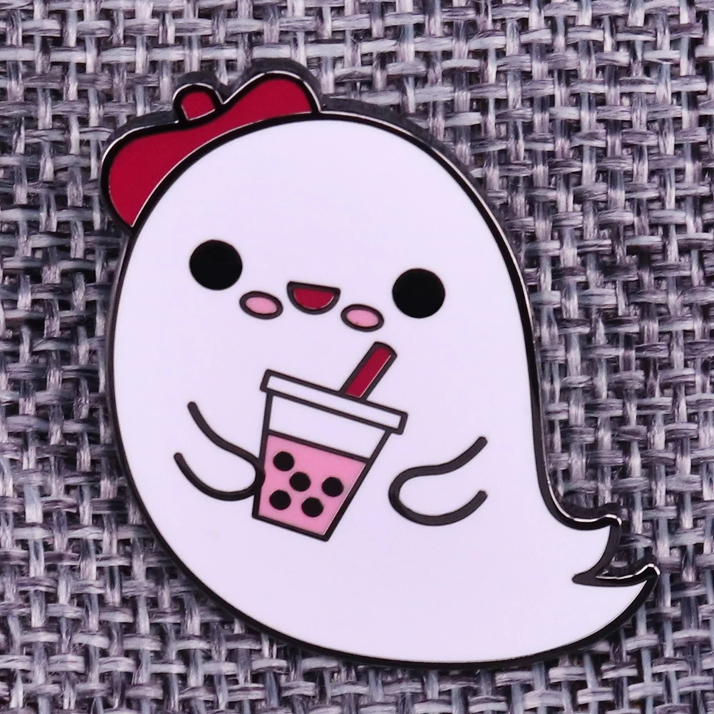 

cute ghost Girl Kawaii Halloween spooky Cricut Enamel Pin Badge