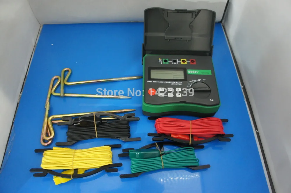 

DY4300 4-Terminal Earth Ground Resistance and Soil Resistivity Tester 0~20.99k ohm