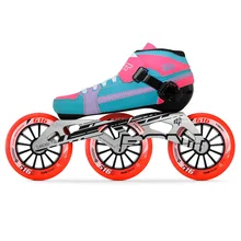 Оригинальные Bont преследование 2PT скорость роликовые коньки Heatmoldable углеродного волокна загрузки кадр 3*90/100/110 мм G16 колеса Racing Patines