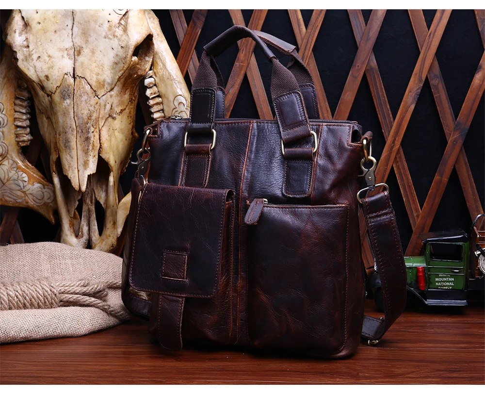 JOYIR Мужская сумка из натуральной кожи, мужские портфели, мужские кожаные деловые сумки для ноутбука, сумки через плечо, мужские сумки-мессенджеры