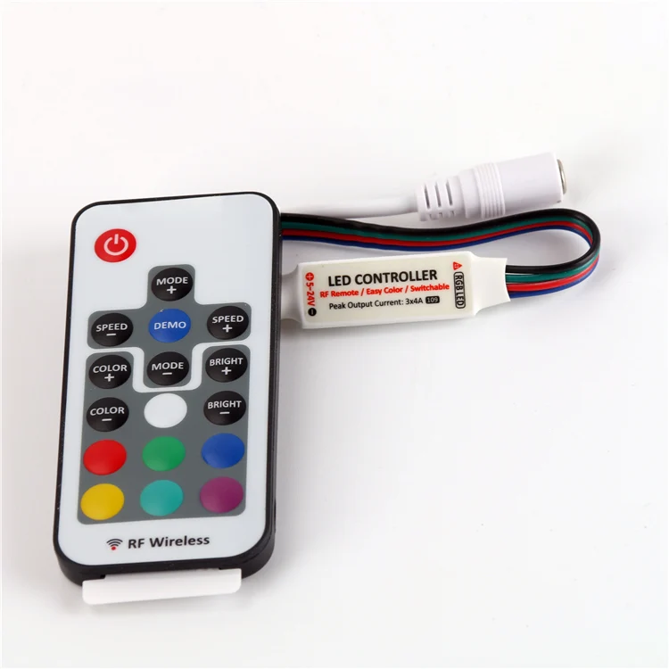 Мини контроллер для светодиодной ленты 5 в пост. Тока 12/24 12 А|mini controller|mini rgb led