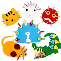 Мода DIY зажим ручной работы материалы Монтессори детский сад обучение маленьких детей игрушка