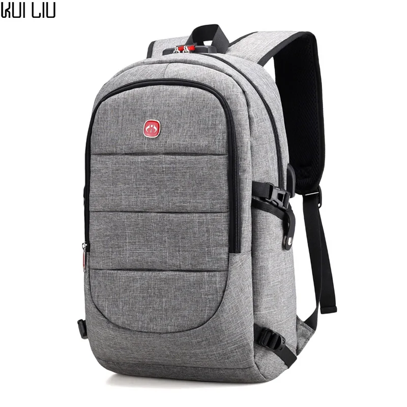 

High Quality Laptop Backpack Men anti theft Business schoolbag Travel Bag With External USB Charge headphone jack large capacity