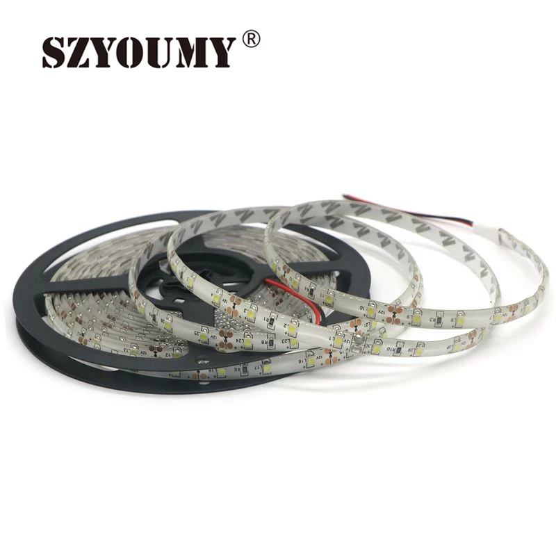 SZYOUMY 3528 SMD 60 светодиодный/м, 5 м 16FT 300 светодиодный Водонепроницаемый IP65 Светодиодные ленты света одного Цвет светодиодный гибкие