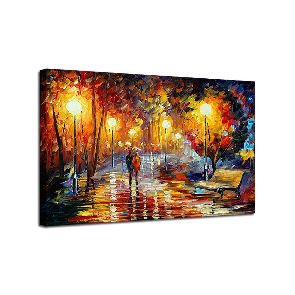 1 шт. настенная рамка с изображением ночного пейзажа|couple walking|hd printscanvas picture frames |