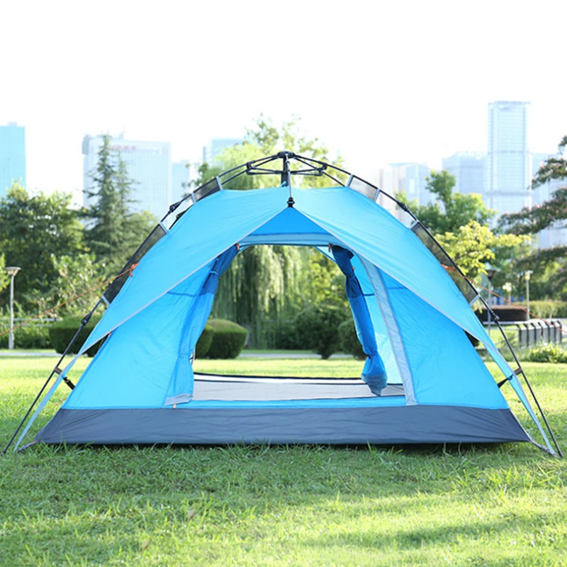 

3-4 People Tent Outdoor Double Door Automatic Tent Wild Rainproof Warm Tent Portable Folding Mountaineering Waterproof Tent