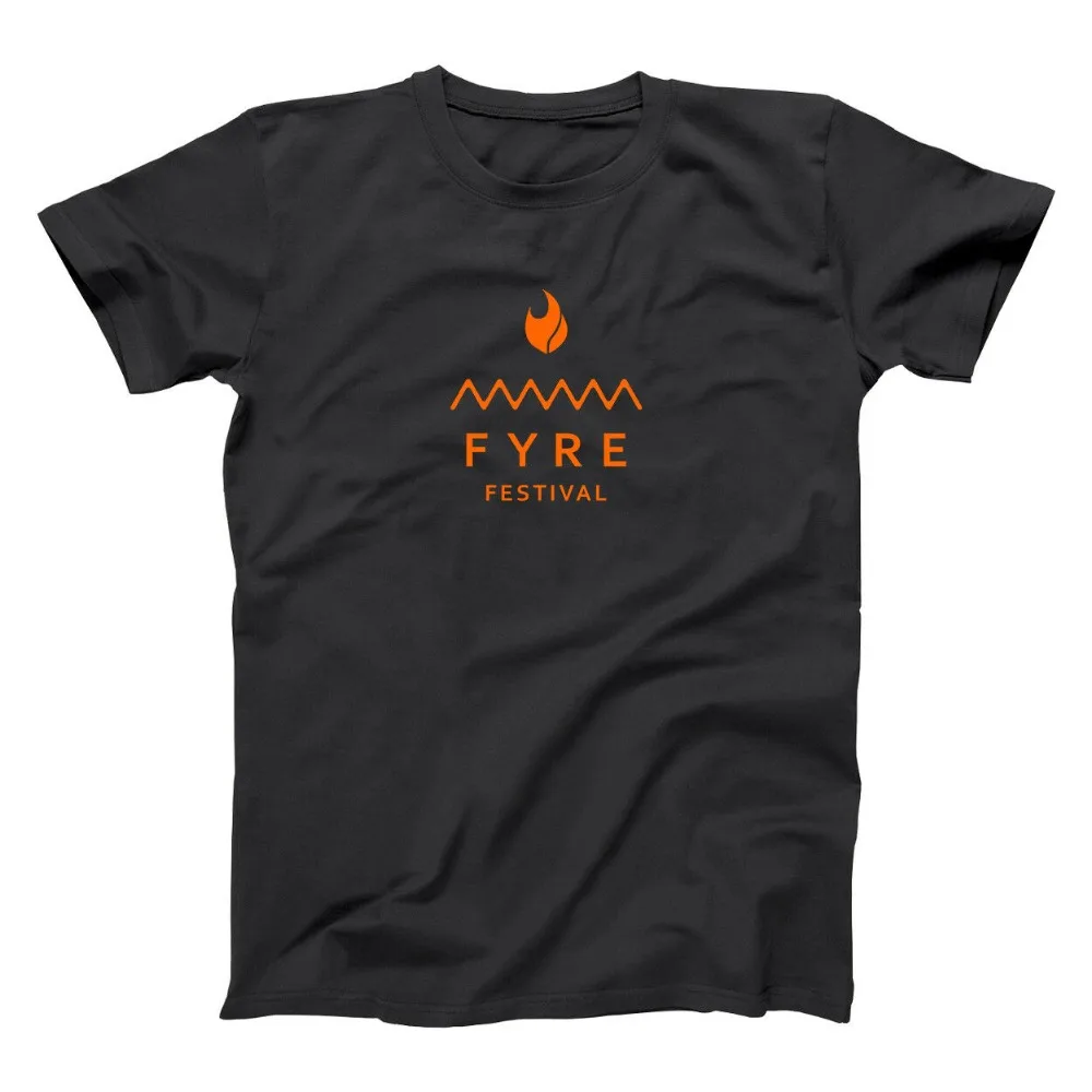 

Fyre Festival Orange - Party Music Bahamas Fest Black Men'S T-Shirt 2019 T Shirts for Cotton Summer Style Men T Shirt Clothes