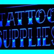 I623 татуировки Поставки Пирсинг Магазин светодиодный неоновый свет знак включения/выключения 20+ Цвета 5 размеров