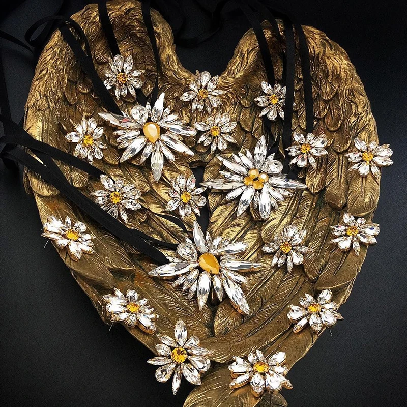 

Miwens 2019 New Flower Crystal Necklaces For Women Big Trendy Beauty Charm Chain Choker Handmade Jewelry High Quality Boho A774