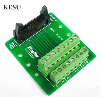 

IDC16Pin 2.45mm IDC-16 Pin Male Connector to 16-Pin Terminal Block Breakout Board Adapter PLC Relay Terminals DIN Rail Mounting