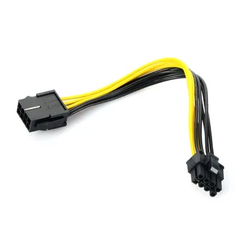 

Extention Power Cable 21cm 8 Pin To 8 Pin 8pin To ( 6+2 ) 8pin Adapter Cable 18AWG PCI E For Video Card Wholesale Drop Shipping