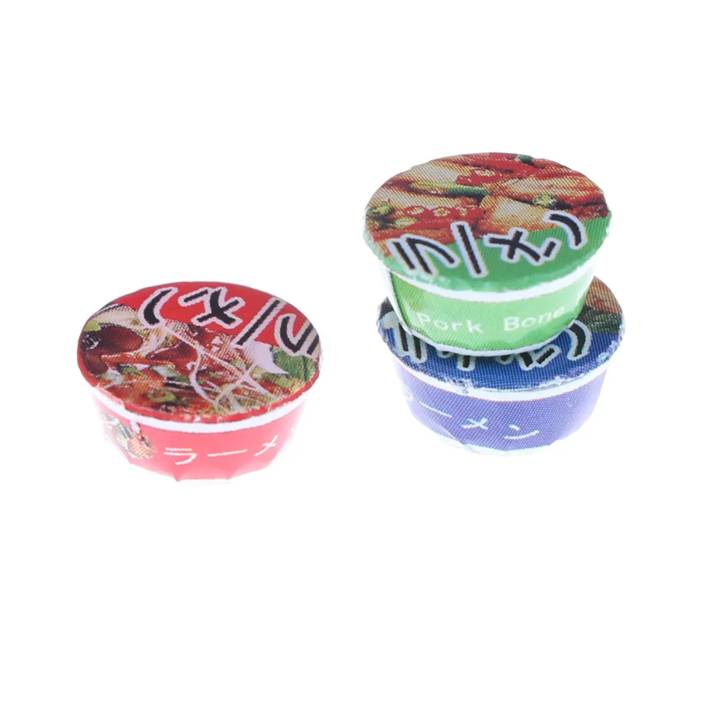 

3pcs mini cute Kitchen Simulation Food 1:12 Dollhouse Miniature Japanese instant noodle Decor fast Food Soup
