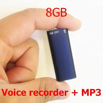 

New arrival!The lightest weight,and smallest, 2 in 1 Mini 8GB 8G Digital Audio Voice Recorder 13 Hours +Mp3 Free Shipping