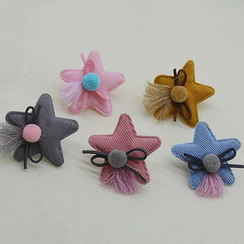 

10pcs/lot 6.5cm Star Padded Appliques for Children Headwear Hair clip Accessories and Garment Accessories