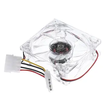 

Del Clear Plastic 8CM Computer PC Case Quad CPU Cooling Fan Mar11