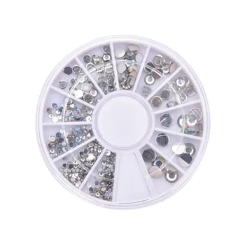Cena Hot 1 Box Akrylowy Lakier Do Paznokci Dżetów Brokat Diament Dekoracji Klejnotów 3D Wskazówki Dotyczące żel UV Telefonu Laptop DIY Narzędzia Do Paznokci