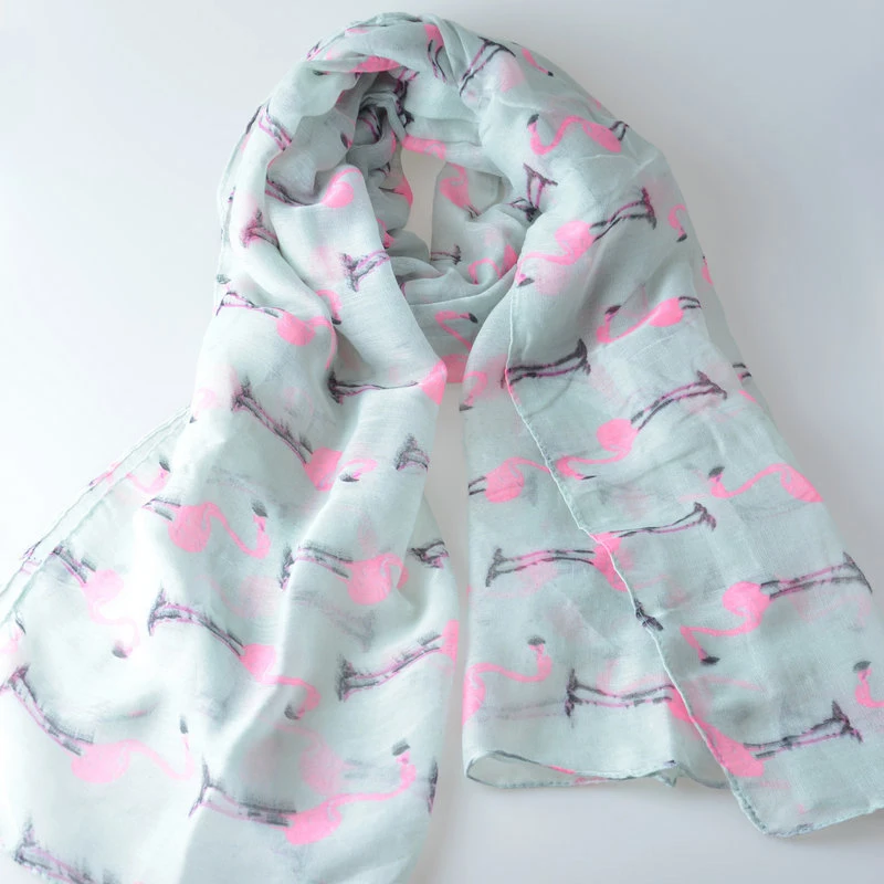 

Guttavalli New Women Flamingos Long Warm Shawl Winter Cartoon Animals Scarves Female Birds Classic Chevron Viscose Soft Scarf