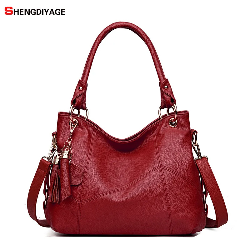 

brand Women Bag female Top-handle bags Designer Leather Shoulder Bag Women Handbag Big Capacity Casual Tote Bags SAC A MAIN