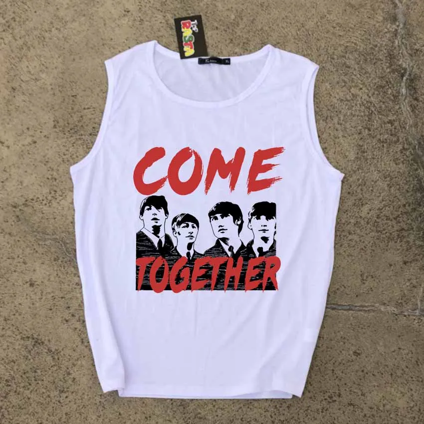 

John Lennon come together classic old vintage rock style men women girls sleeveless tank tops