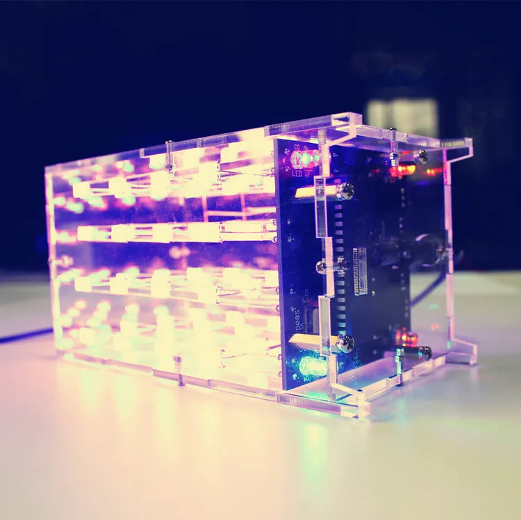 Кубик 4*4*4 светодиодный кубик наборы паяльные Наборы электронные наборы diy для начинающих(в комплекте оболочка) DIY игрушка для Тренировки Мозга