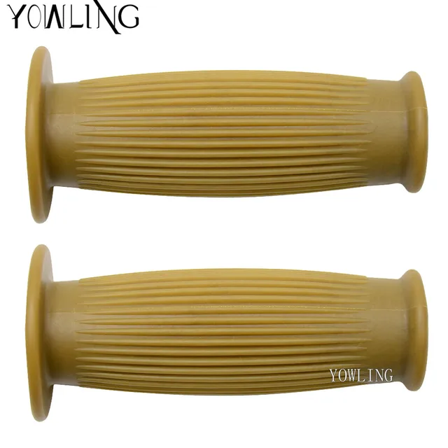 25mm 28mm Vintage Handle Grips Motorcycle Universal Rubber handlebar grips Hand Grip Bar Ends For Universal Motocross Handle Bar olive