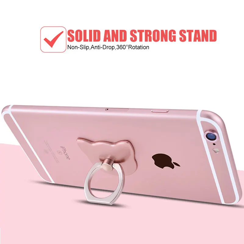 360 Degrees Rotatable Finger Ring Mobile Phone Stand Holder for iPhone X XS 6 7 8 Xiaomi Samsung Smartphone Desk Support Bracket