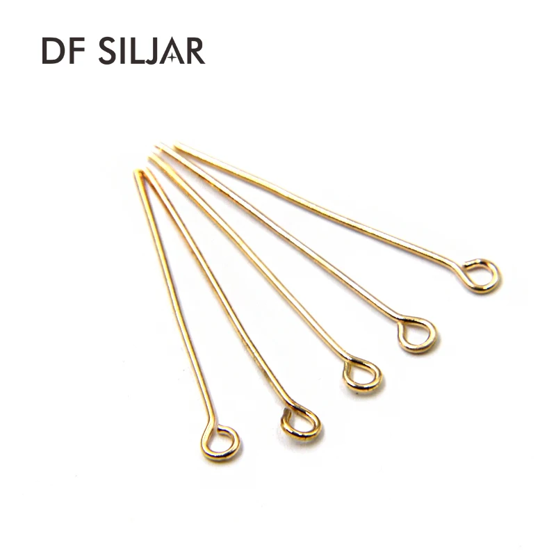 Buy 200pc/lot 20mm 30mm KC Gold Plated Metal Eye Pins