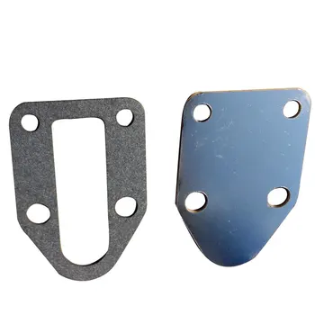 

SBC Chrome Fuel Pump Block Off Plate With Gasket 283 327 350 383 400 SB For Chevy Car accessories