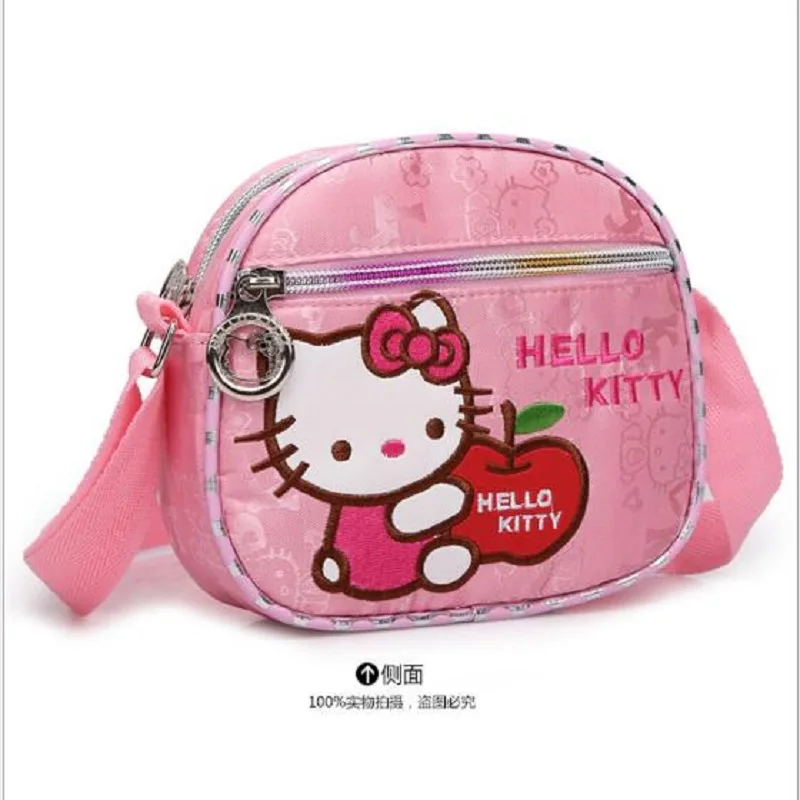 

2017 Ladies Hello Kitty Cartoon Embroidery Handbags Messenger Bags Nylon Material Cute Bags for Girls